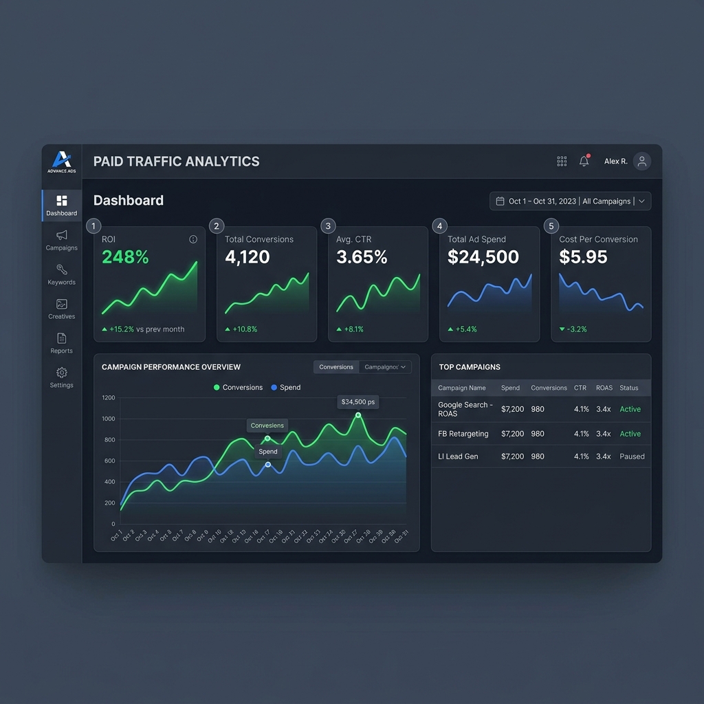 Dashboard de Resultados de Tráfego Pago